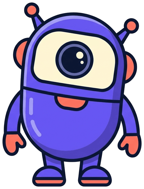 The kitstarter robot mascot