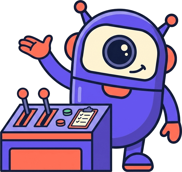 The kitstarter robot presenting the kit