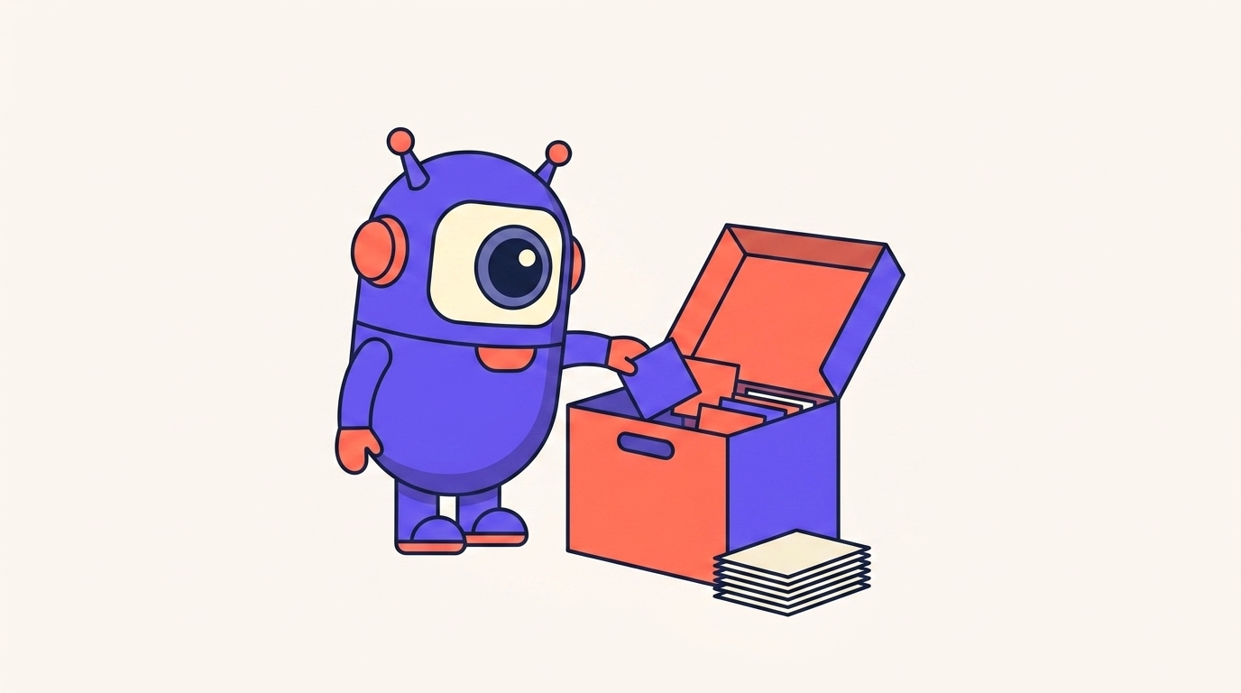 The kitstarter robot beside a container filling with tokens, standing in for the Claude Code context window